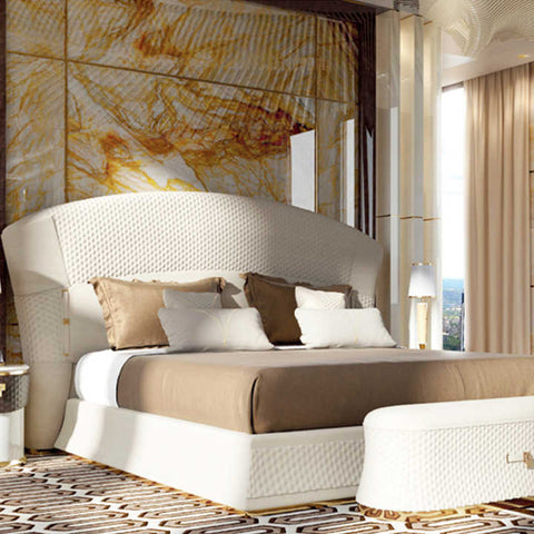 Nollan Premium Upholstered Bed In Suede