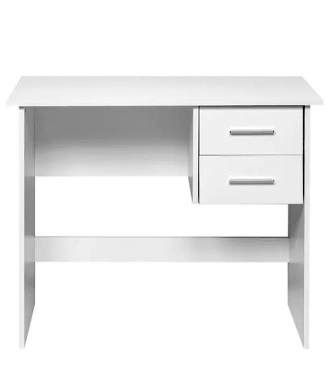 Zolo Study Table in White Color - Nice Maple