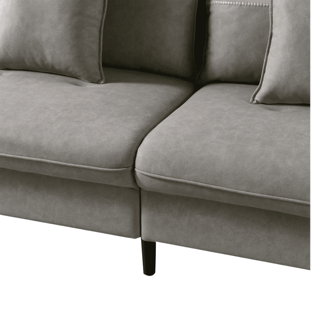 Mexico Straight Line Sofa Set in Grey Color - Nice Maple