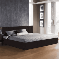 Axis Wooden Bed with Storage in Brown Matte Finish - Nice Maple
