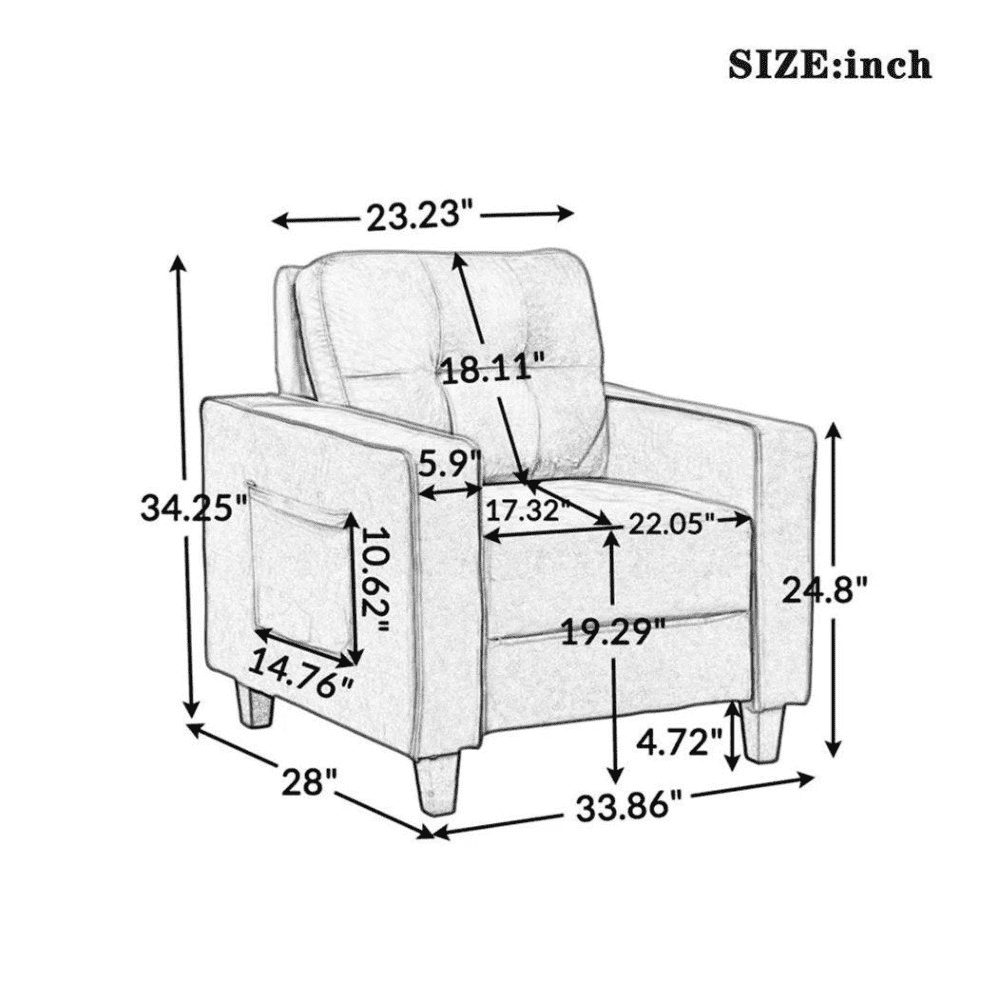 Comfortable Modern Sofa Set for Home Living Room - Nice Maple