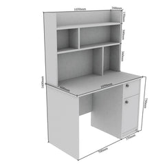Starstock Study Table in White Color - Nice Maple
