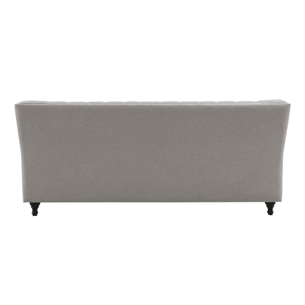 Dorothie Grey Fabric Button Tufted Sofa with Nailhead Trim - Nice Maple