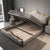 Curving Premium Upholstered Bed With Storage