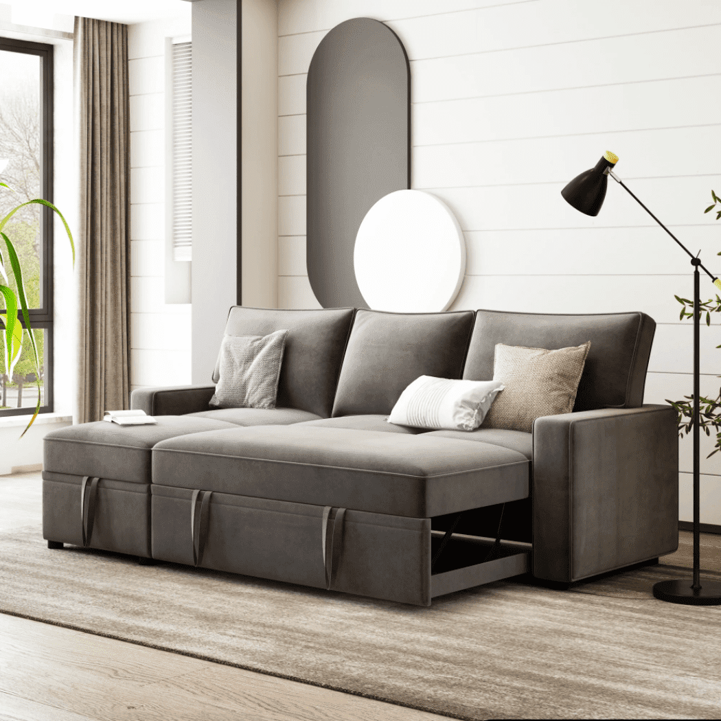 Yolo Sofa Cum Bed in Grey - Nice Maple