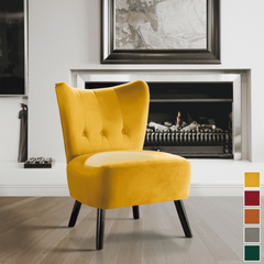 Lappy Suede Accent Chair - Nice Maple