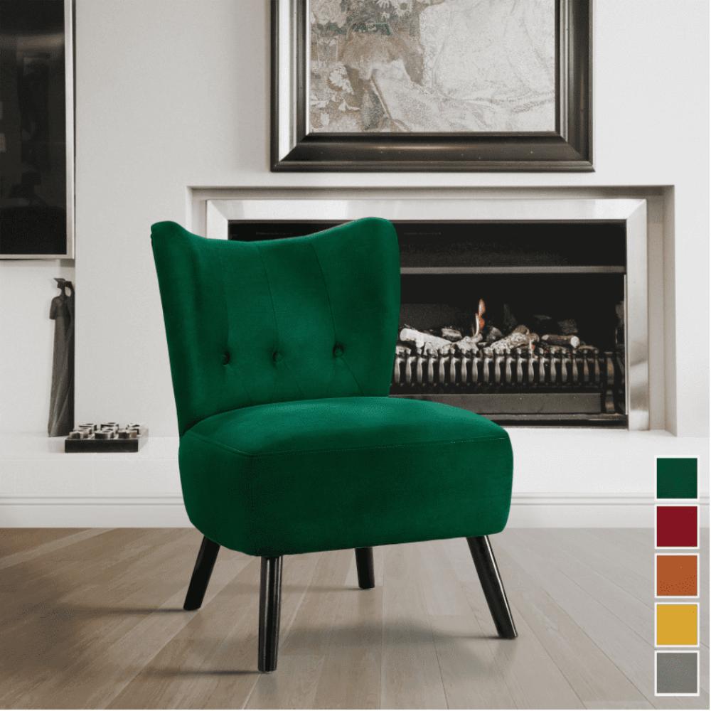 Lappy Suede Accent Chair - Nice Maple