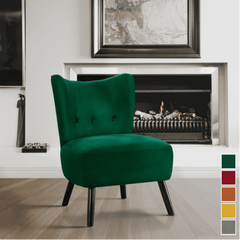 Lappy Suede Accent Chair - Nice Maple