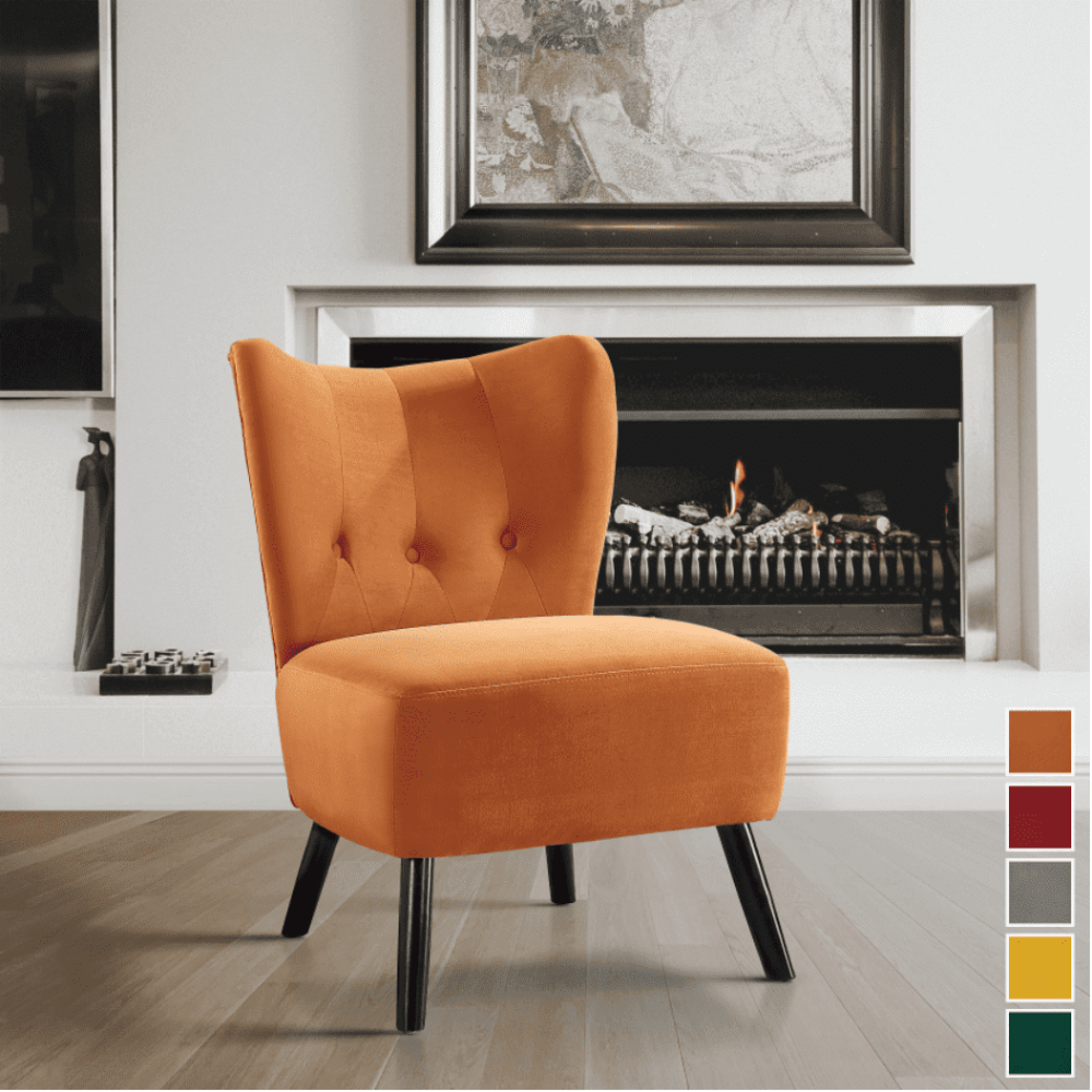 Lappy Suede Accent Chair - Nice Maple