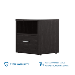 Rocco Engineered Wood Wenge Finish Bedside Table - Nice Maple