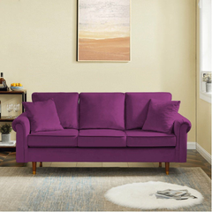 Straight Line Sofa Set in Purple - Nice Maple