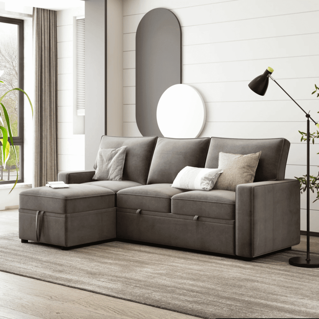 Yolo Sofa Cum Bed in Grey - Nice Maple