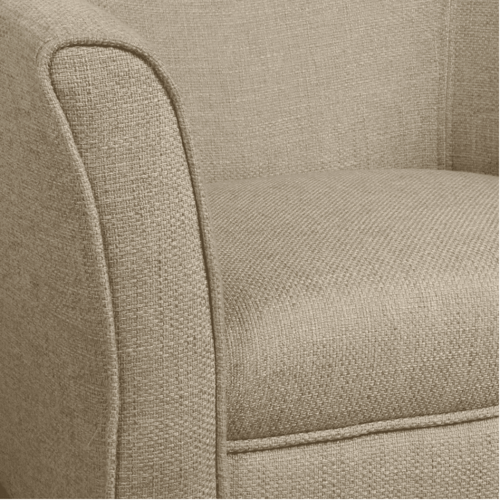 Porch & Den Kings-well Barrel Accent Chair - Nice Maple