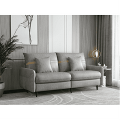Mexico Straight Line Sofa Set in Grey Color - Nice Maple