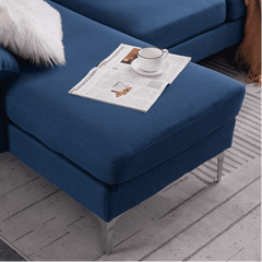 Jasmine Blue Sectional Sofa Set - Nice Maple