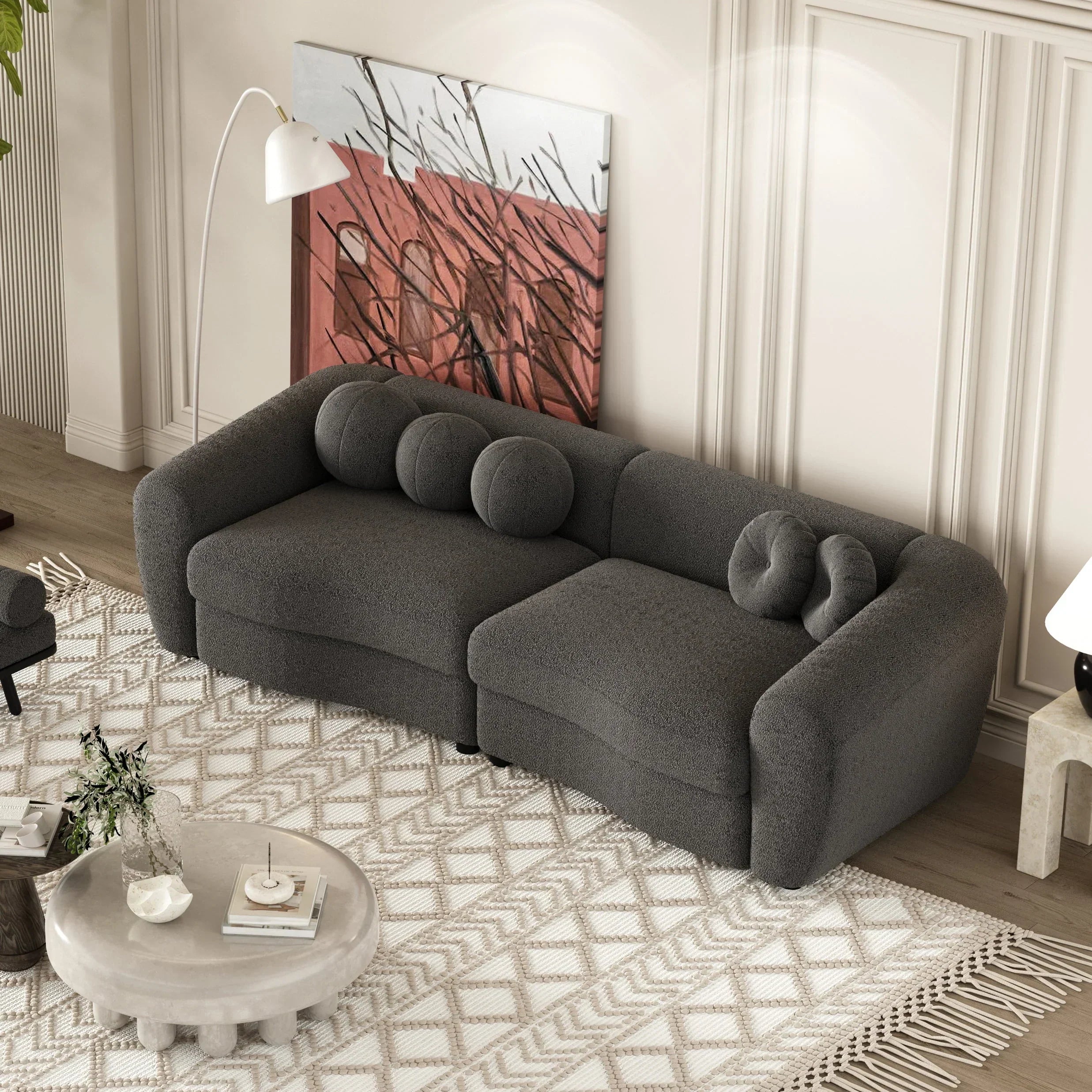 Teddy Premium Sofa Set in Brooklyn Cloth