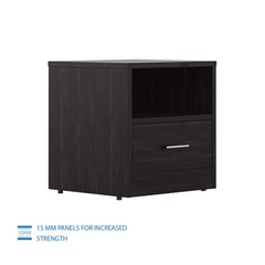 Rocco Engineered Wood Wenge Finish Bedside Table - Nice Maple