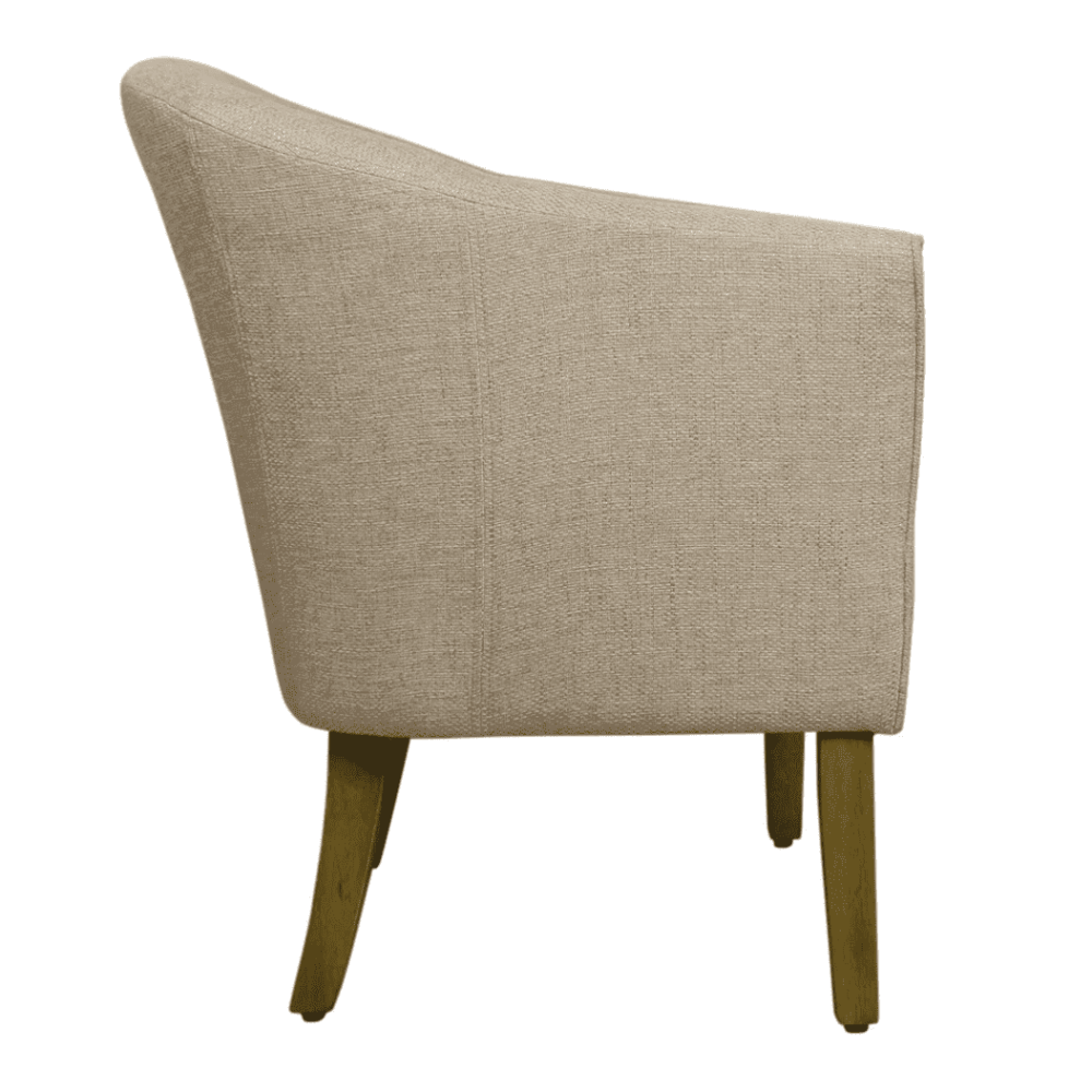 Porch & Den Kings-well Barrel Accent Chair - Nice Maple