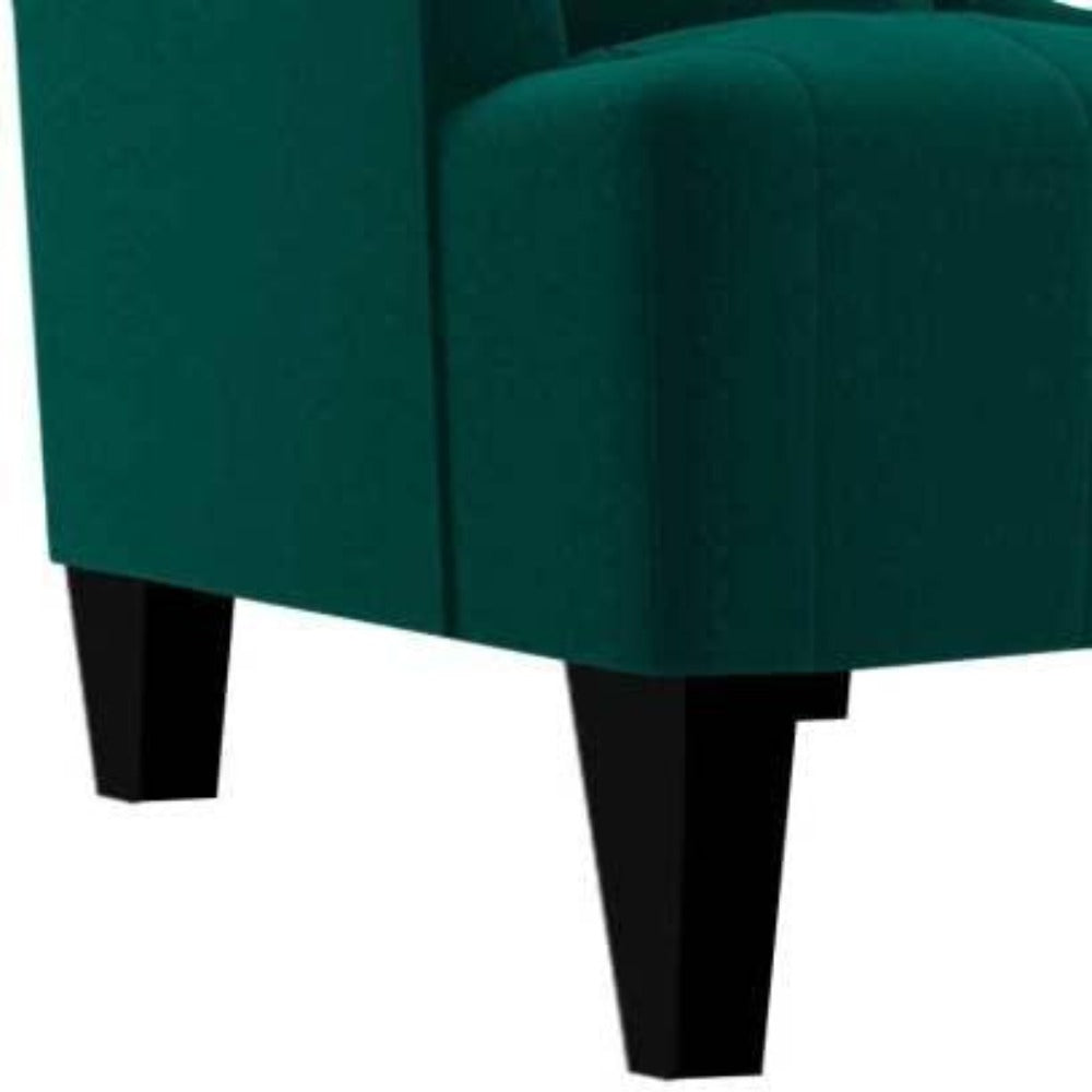Cayo Chesterfield Wing Chair in Green Color - Nice Maple