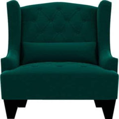 Cayo Chesterfield Wing Chair in Green Color - Nice Maple