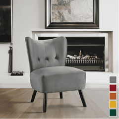 Lappy Suede Accent Chair - Nice Maple