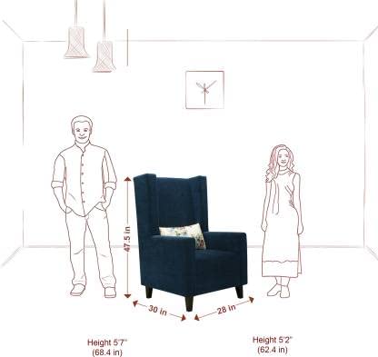 Zolo Wing Chair in Blue Color - Nice Maple