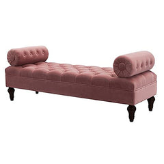 Tiffo Suede Lounger in Blush Pink Color - Nice Maple