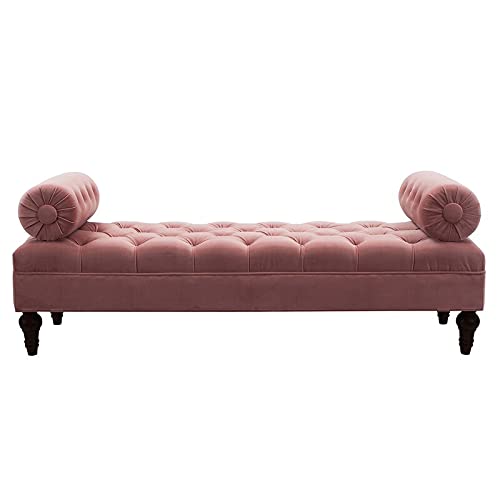 Tiffo Suede Lounger in Blush Pink Color - Nice Maple