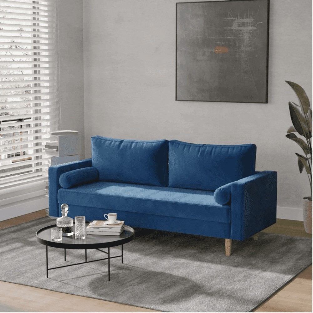 Craftmen Modern Sofa Set in Suede Fabric - Nice Maple