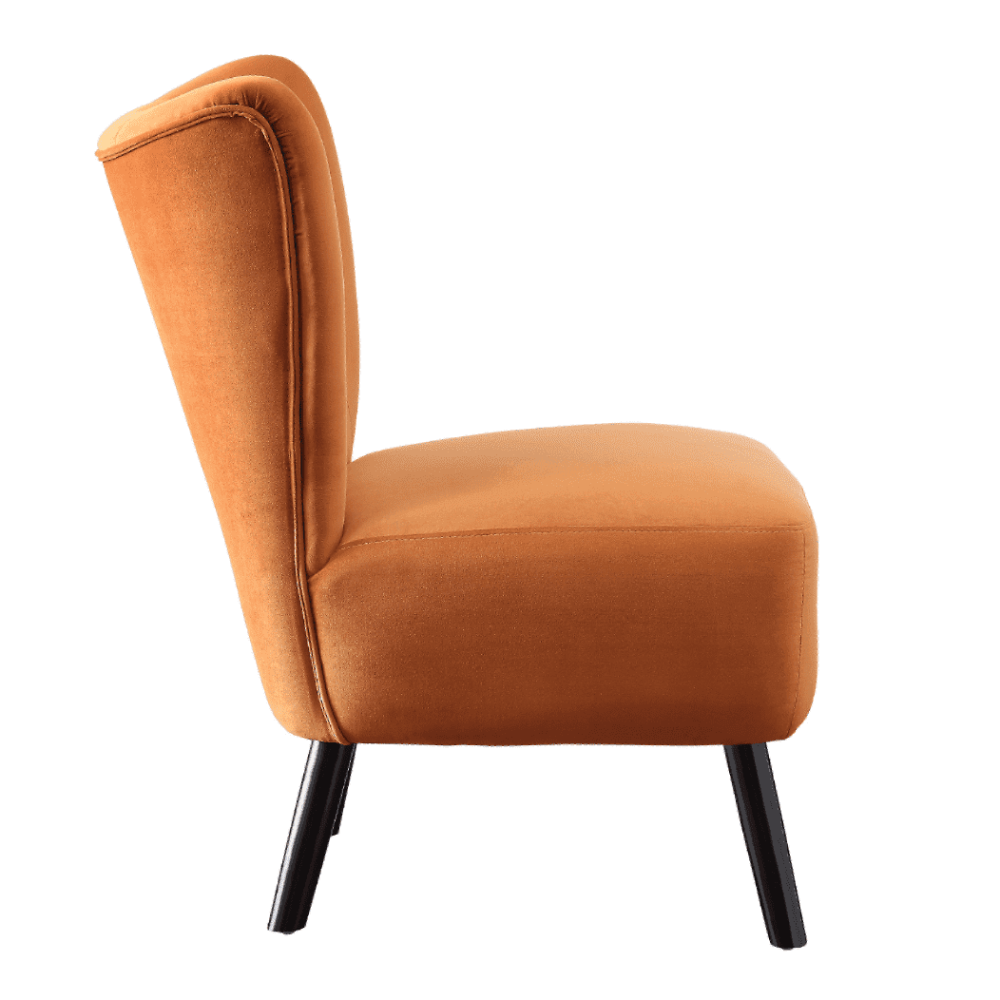 Lappy Suede Accent Chair - Nice Maple
