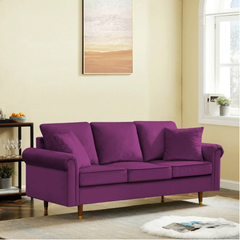Straight Line Sofa Set in Purple - Nice Maple