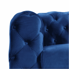 Dollo Chesterfield Suede Tufted Sofa Set - Nice Maple