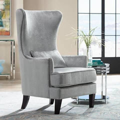 Volvo High Back Wing Chair In Silver Color - Nice Maple
