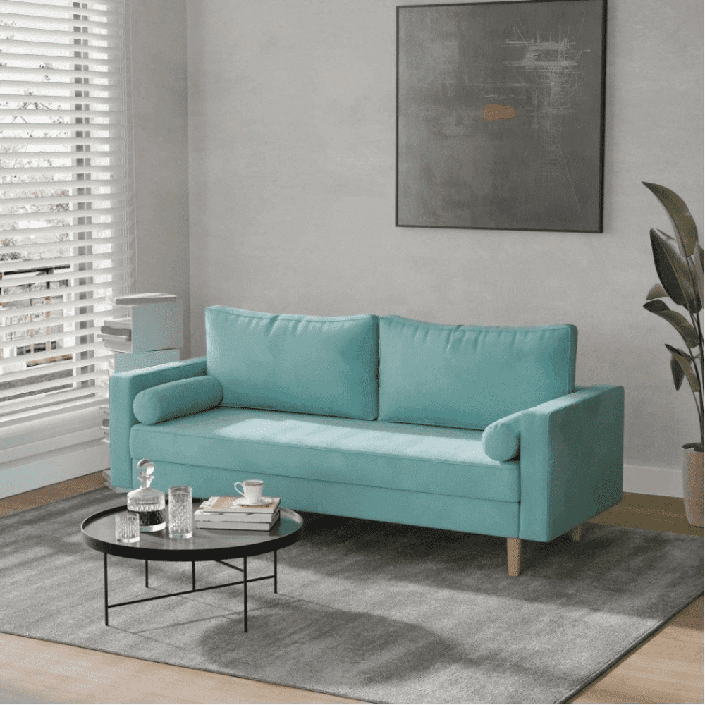 Craftmen Modern Sofa Set in Suede Fabric - Nice Maple