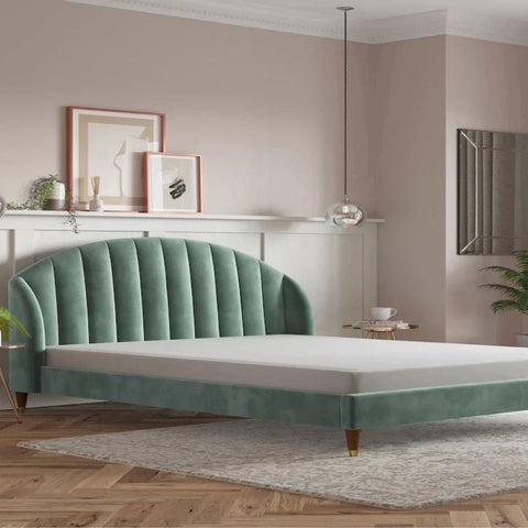 Knox Verticle Upholstered Without Storage Bed in Suede