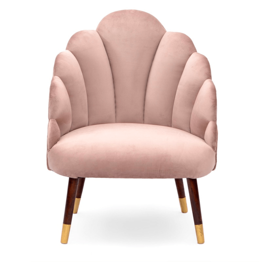Peacock Suede Accent Chair - Nice Maple