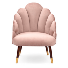 Peacock Suede Accent Chair - Nice Maple