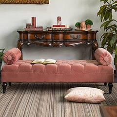 Tiffo Suede Lounger in Blush Pink Color - Nice Maple