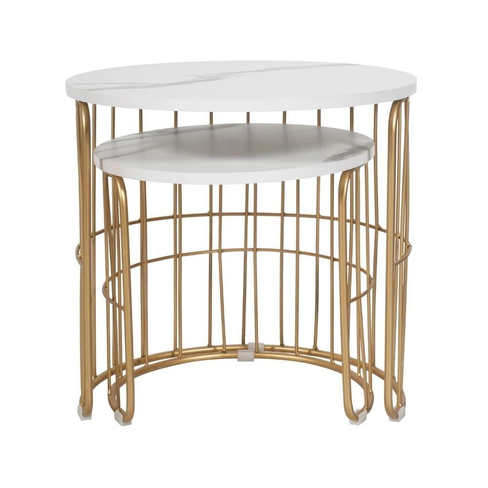 Nature Lover Golden Nesting Table Set of Two - Center Table - Nice Maple