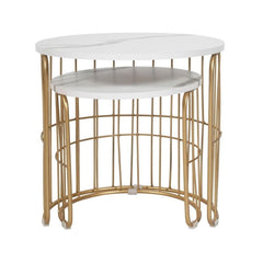 Nature Lover Golden Nesting Table Set of Two - Center Table - Nice Maple
