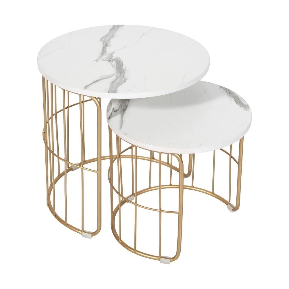 Nature Lover Golden Nesting Table Set of Two - Center Table - Nice Maple