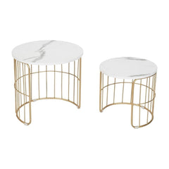 Nature Lover Golden Nesting Table Set of Two - Center Table - Nice Maple