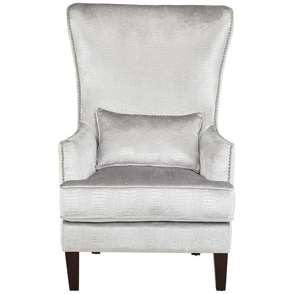 Volvo High Back Wing Chair In Silver Color - Nice Maple