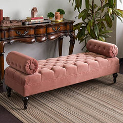Tiffo Suede Lounger in Blush Pink Color - Nice Maple