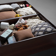 Hollo Wooden Bed With Storage In Brown Color - Nice Maple