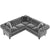 Amber Sectional Sofa Set in Grey Color - Nice Maple