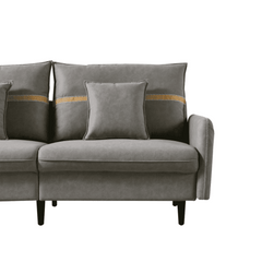 Mexico Straight Line Sofa Set in Grey Color - Nice Maple