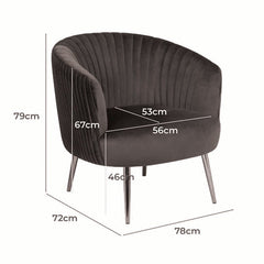 Texo Upholstered Accent Chair in Suede