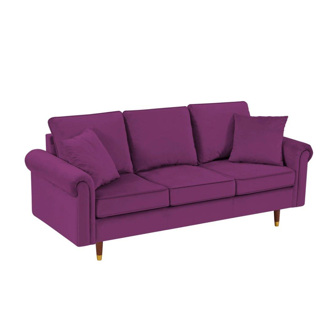 Straight Line Sofa Set in Purple - Nice Maple