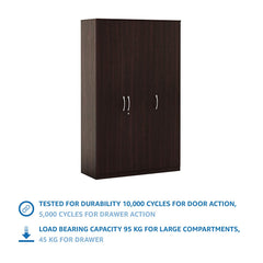 Silly Medusa Engineered Wood Wardrobe Wenge Finish - Nice Maple